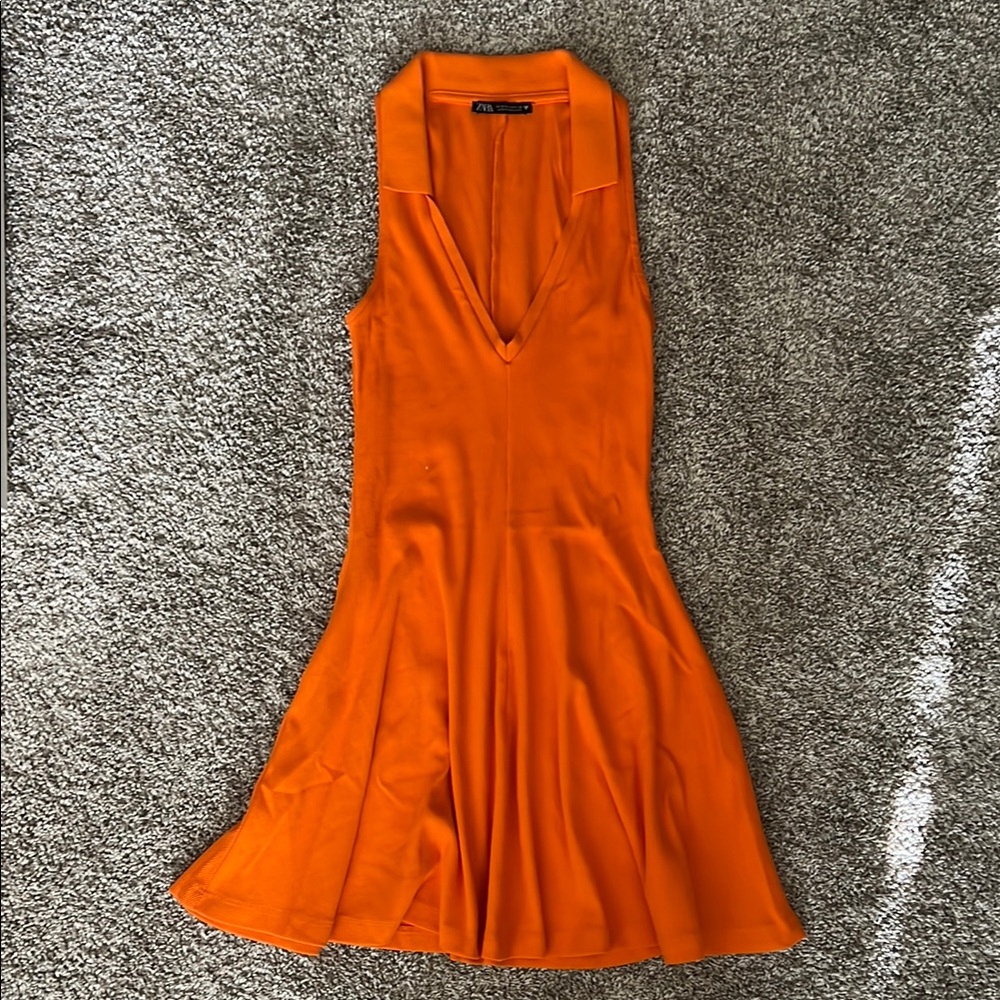 Zara Racerback Collared Sleeveless Dress